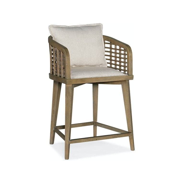 Barrel Back Counter Stool-Hooker-HOOKER-6015-75350-89-Bar StoolsDark Wood-1-France and Son