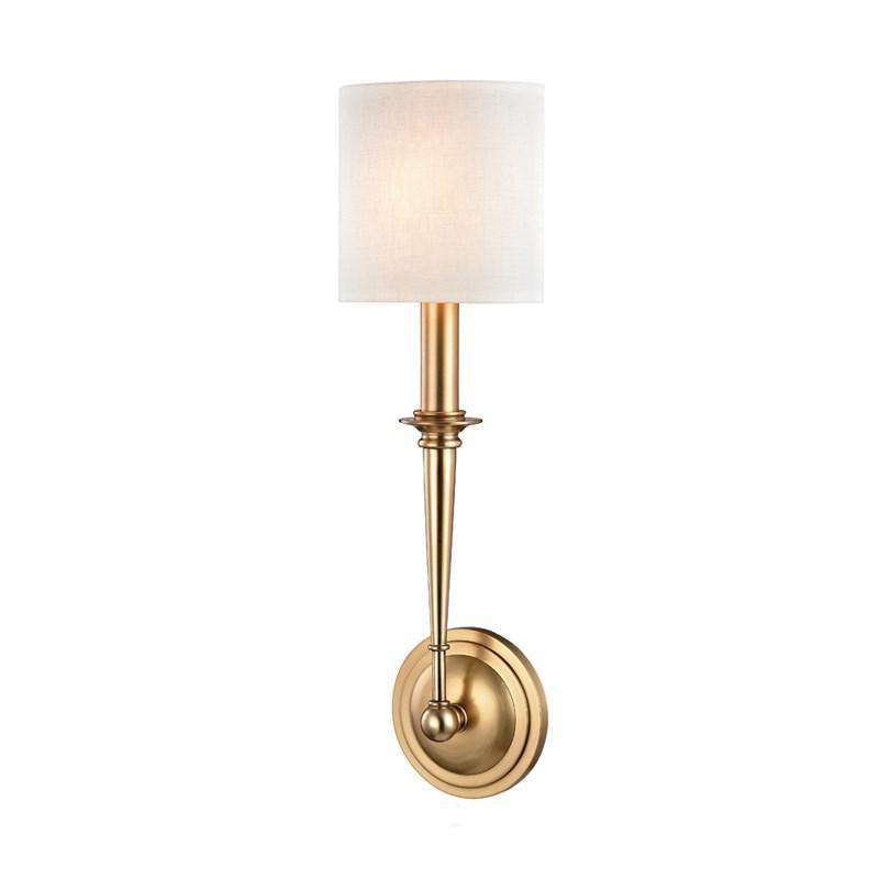 Lourdes 1 Light Wall Sconce-Hudson Valley-HVL-1231-AGB-Wall LightingAged Brass-1-France and Son