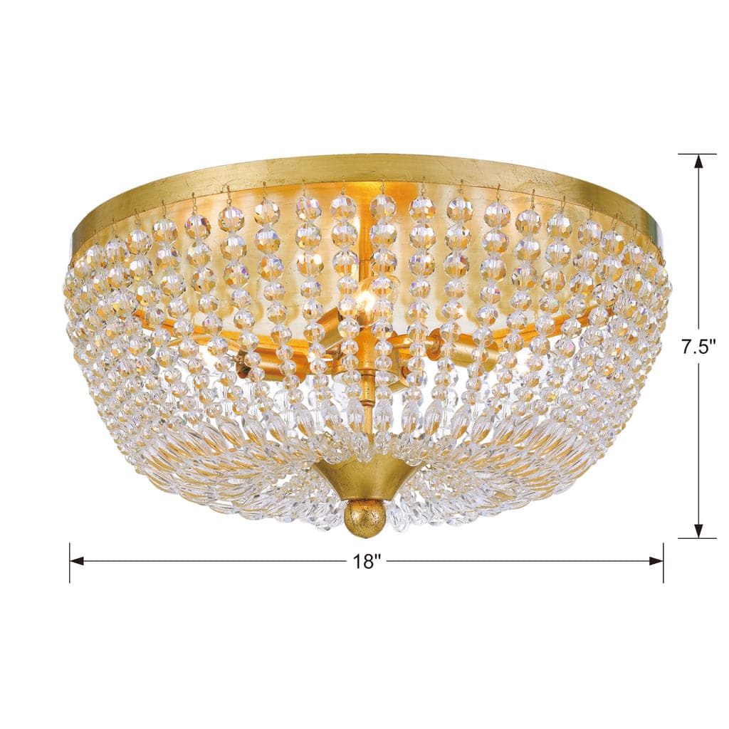 Rylee 4 Light Ceiling Lamp-Crystorama Lighting Company-CRYSTO-605-GA-Flush MountsAntique Gold-7-France and Son