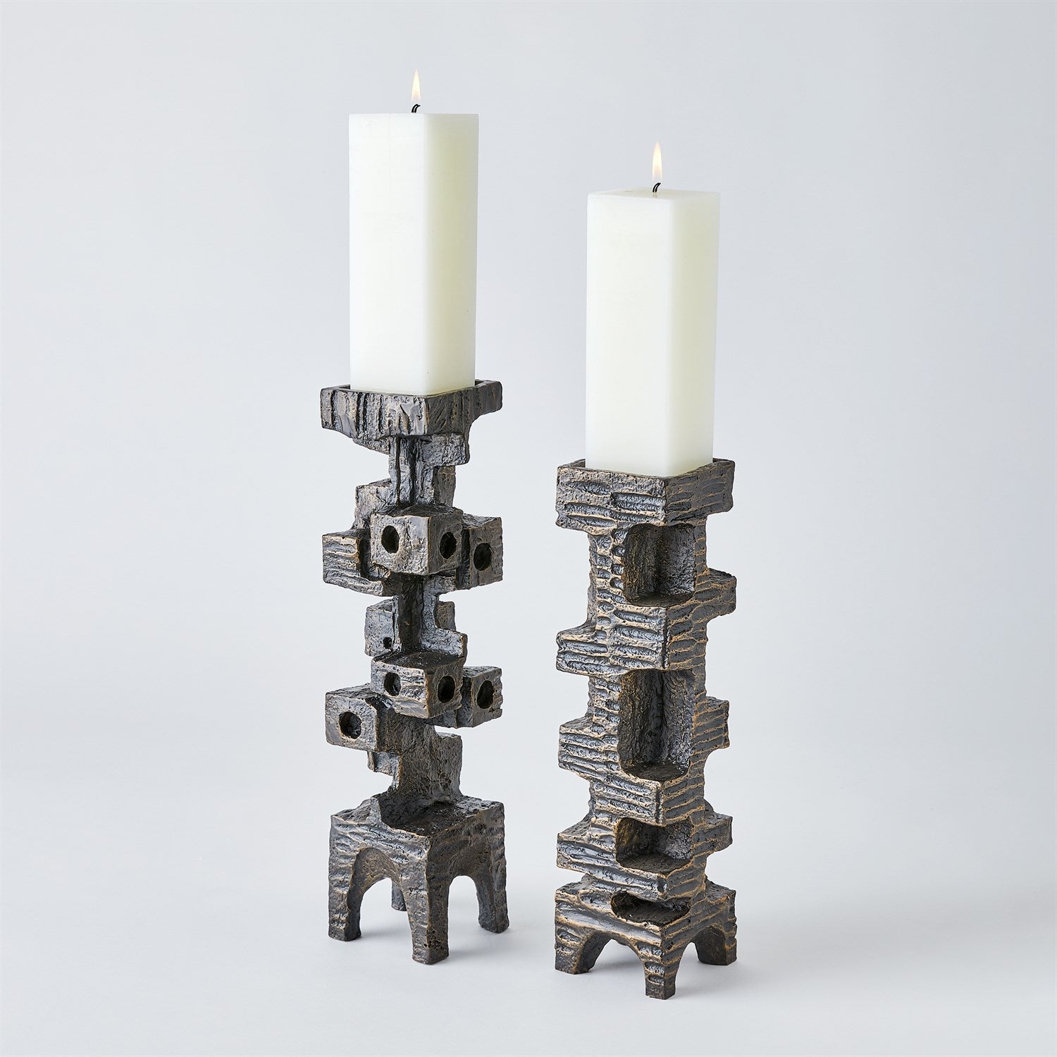 Brutalist Candleholder-Global Views-GVSA-8.82996-Candle HoldersLarge-2-France and Son