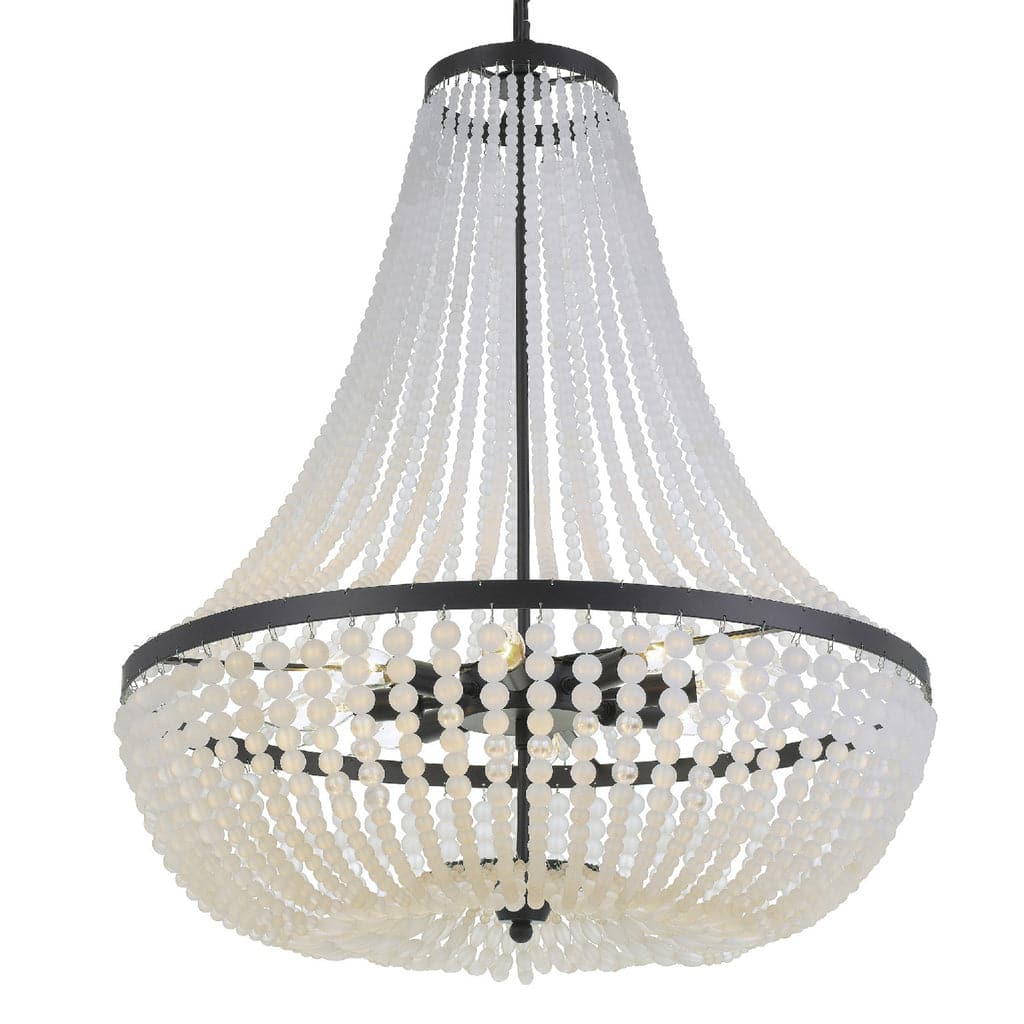 Rylee 8 Light Chandelier-Crystorama Lighting Company-CRYSTO-609-GA-ChandeliersMatte Black-3-France and Son