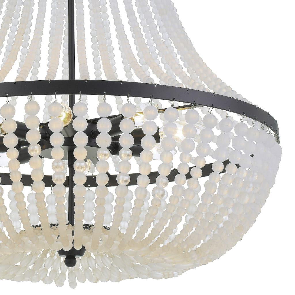 Rylee 8 Light Chandelier-Crystorama Lighting Company-CRYSTO-609-GA-ChandeliersMatte Black-4-France and Son