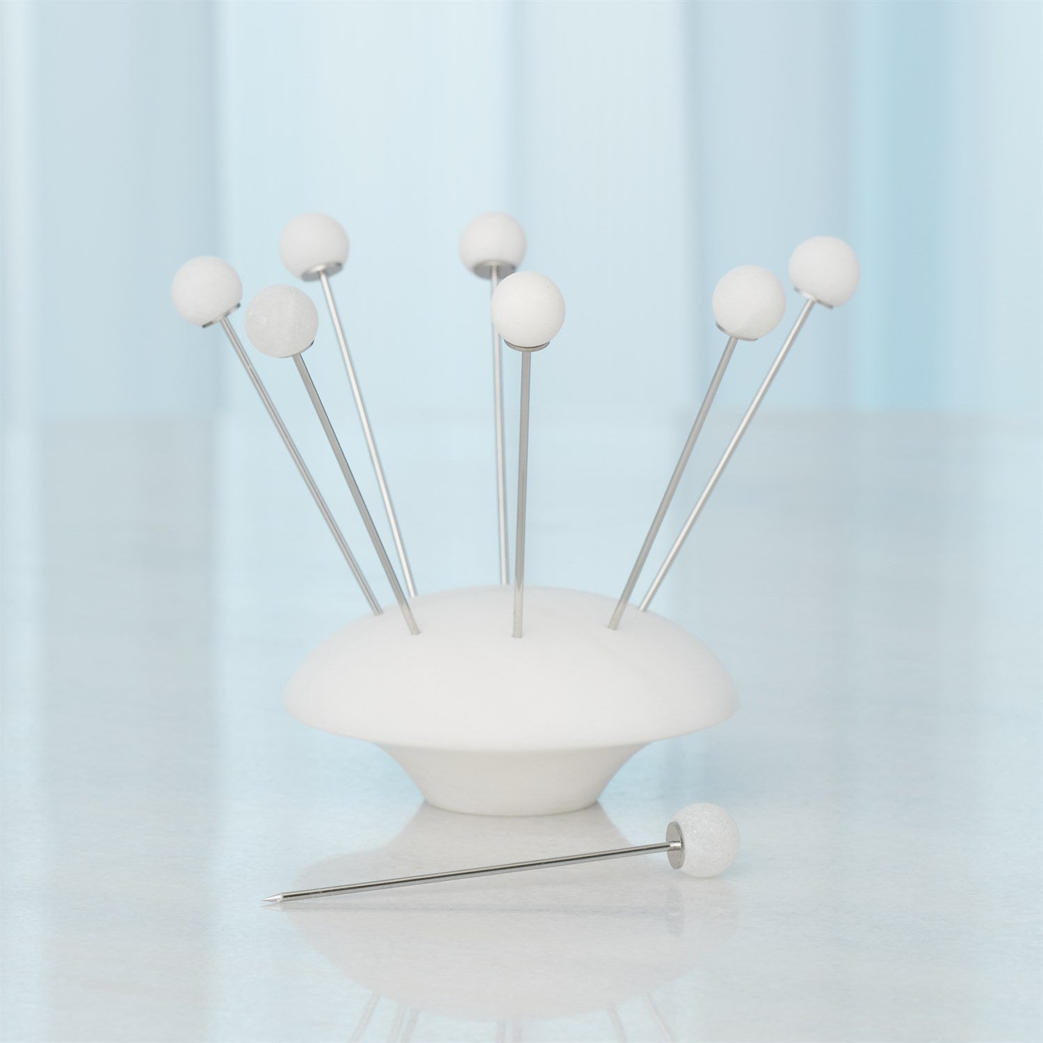 S/8 Alabaster Cocktail Picks w/Base - White-Global Views-GVSA-3.31659-Decor-4-France and Son