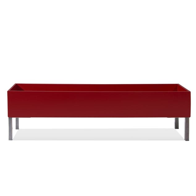 Rectangle 60"L Planter w/ Legs - Burgundy Satin-Gold Leaf Design Group-GOLDL-WD8346-60BU-Planters-1-France and Son