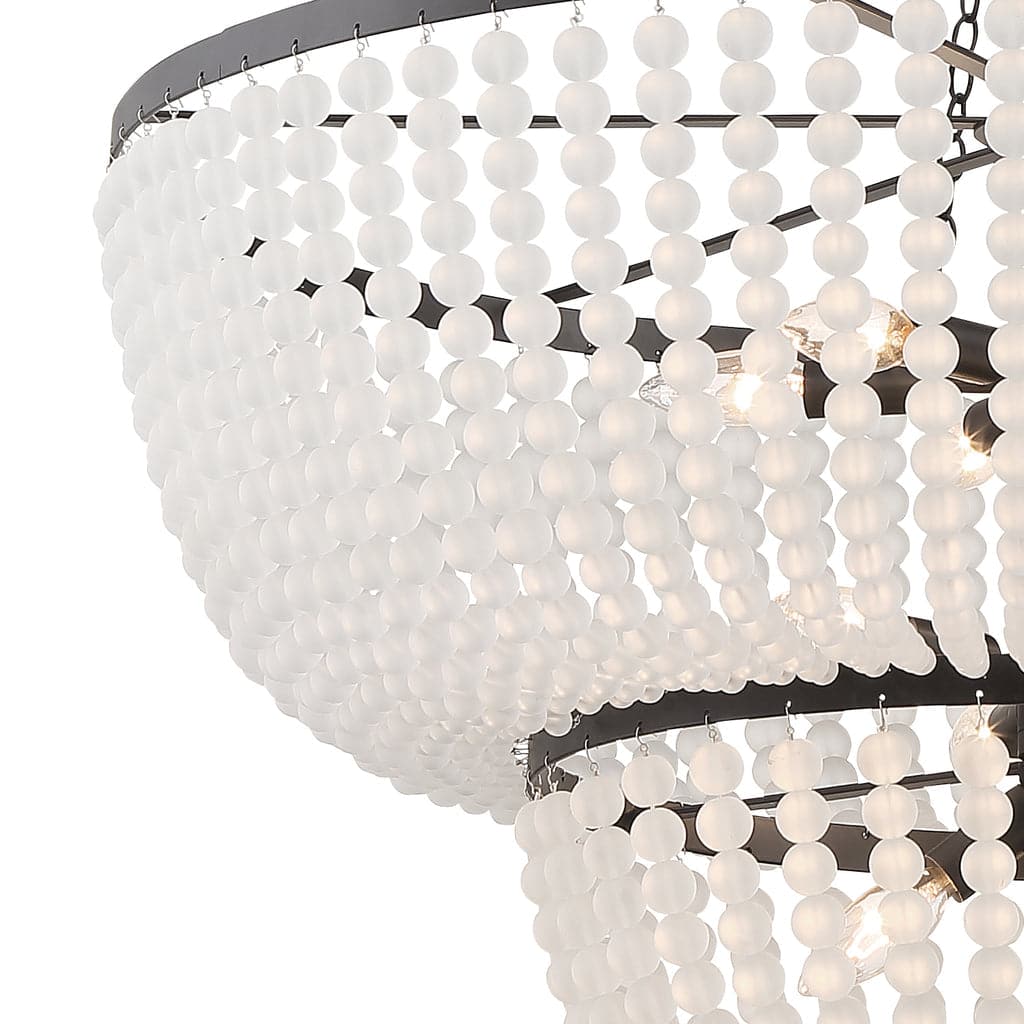 Rylee 8 Light Matte Black Chandelier-Crystorama Lighting Company-CRYSTO-610-MK-Chandeliers-3-France and Son