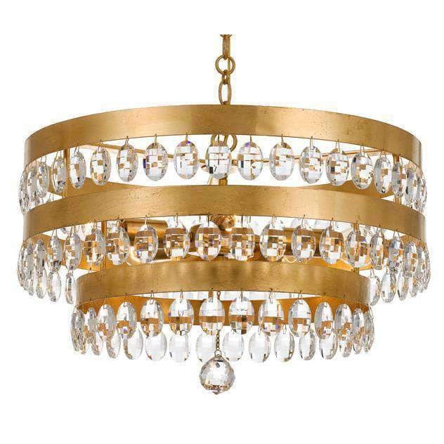 Perla 5 Light Chandelier-Crystorama Lighting Company-CRYSTO-6106-GA-ChandeliersGold-1-France and Son