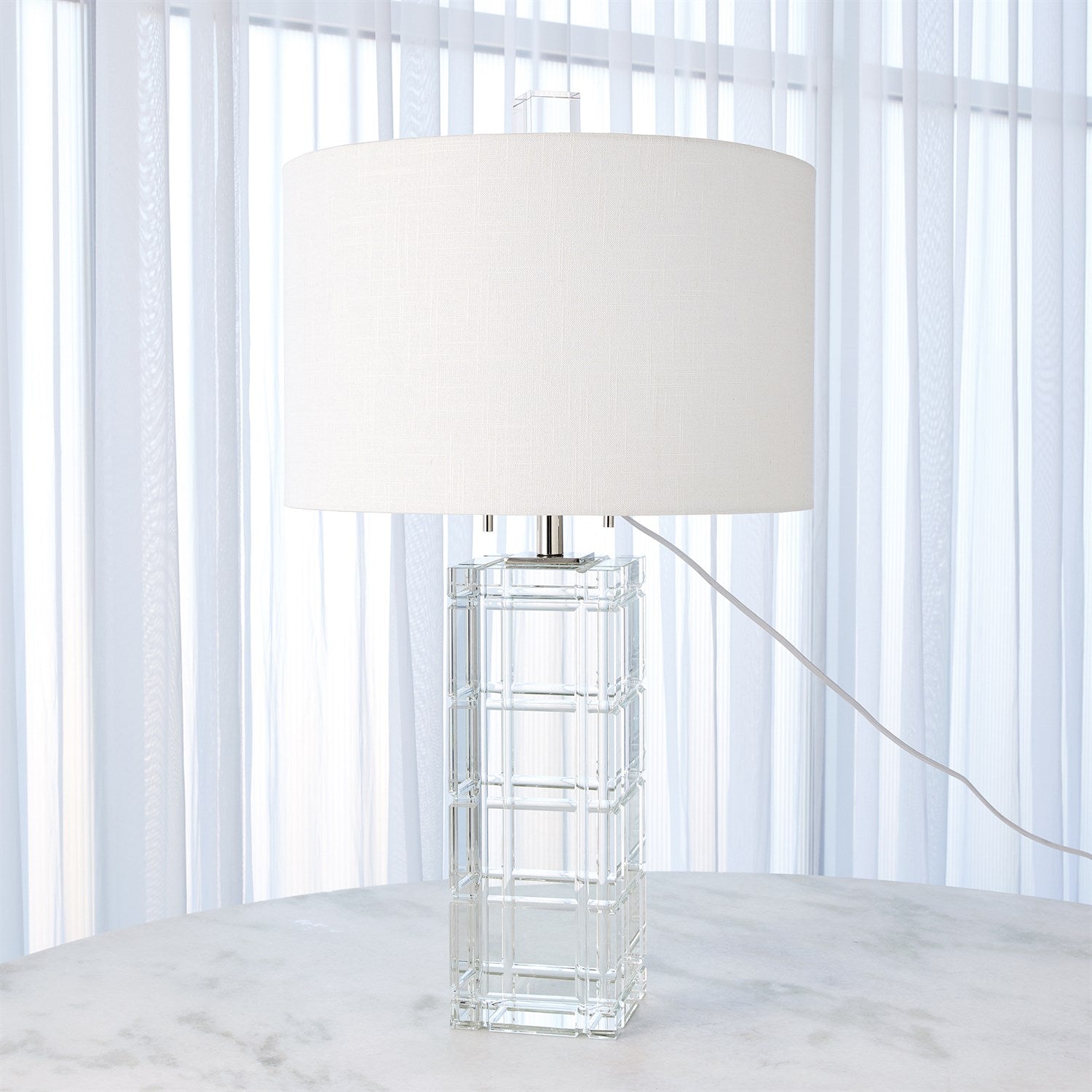 Crystal Plaid Lamp-Global Views-GVSA-8.82981-Table Lamps-2-France and Son