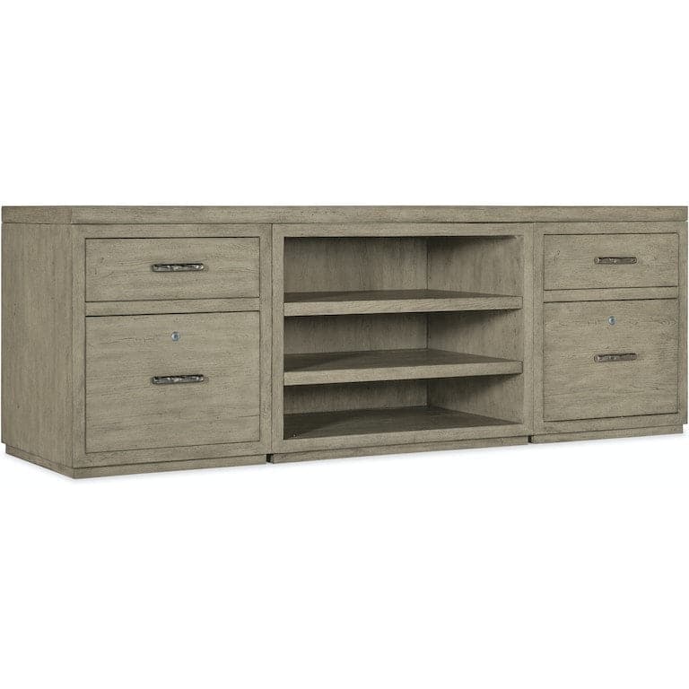 Linville Falls Credenza - 84in Top-2 Small Files and Lateral File-Hooker-HOOKER-6150-10918-85-Sideboards & CredenzasOpen-2-France and Son