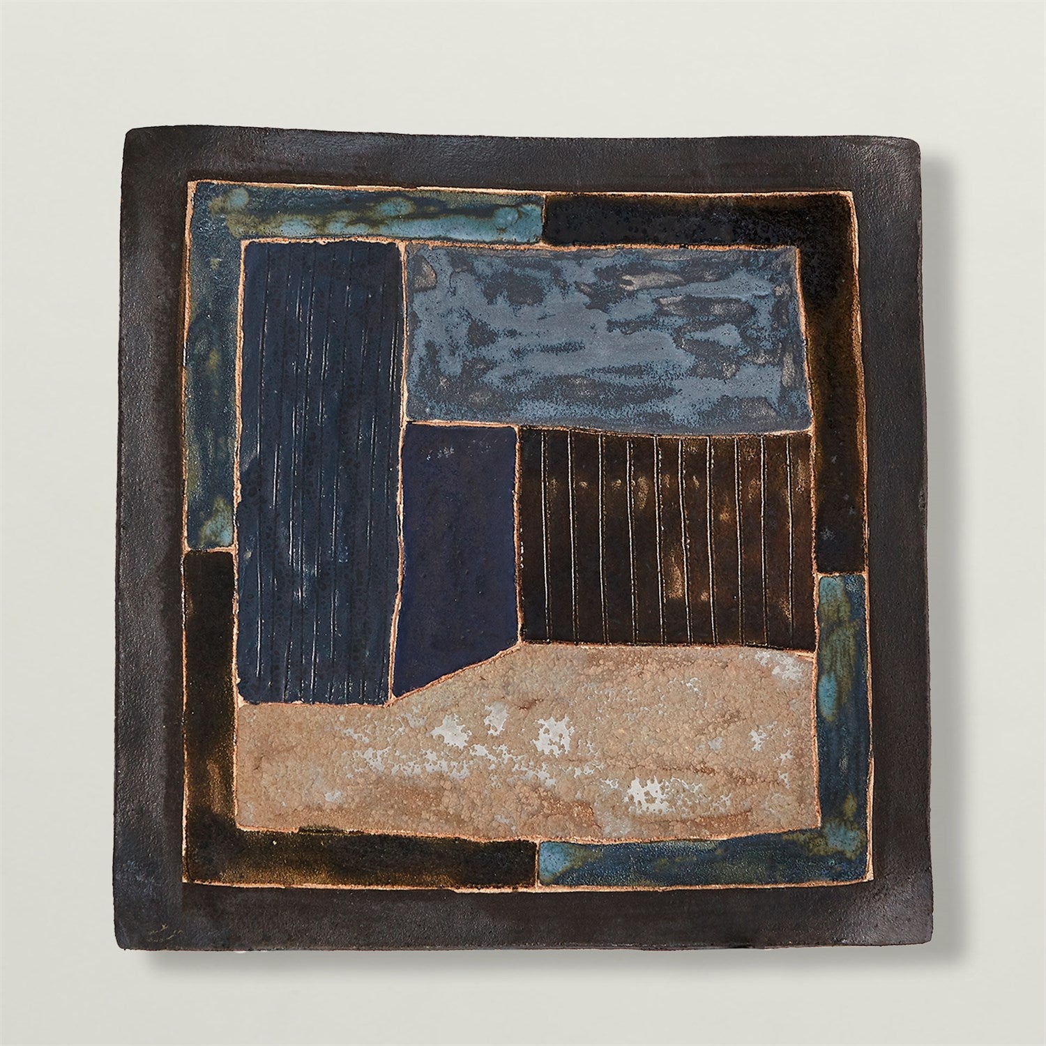 Indigo Abstract Platter-Global Views-GVSA-7.10517-DecorC-2-France and Son