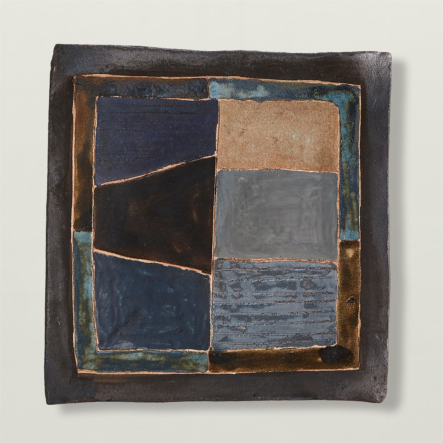 Indigo Abstract Platter-Global Views-GVSA-7.10518-Decor-1-France and Son