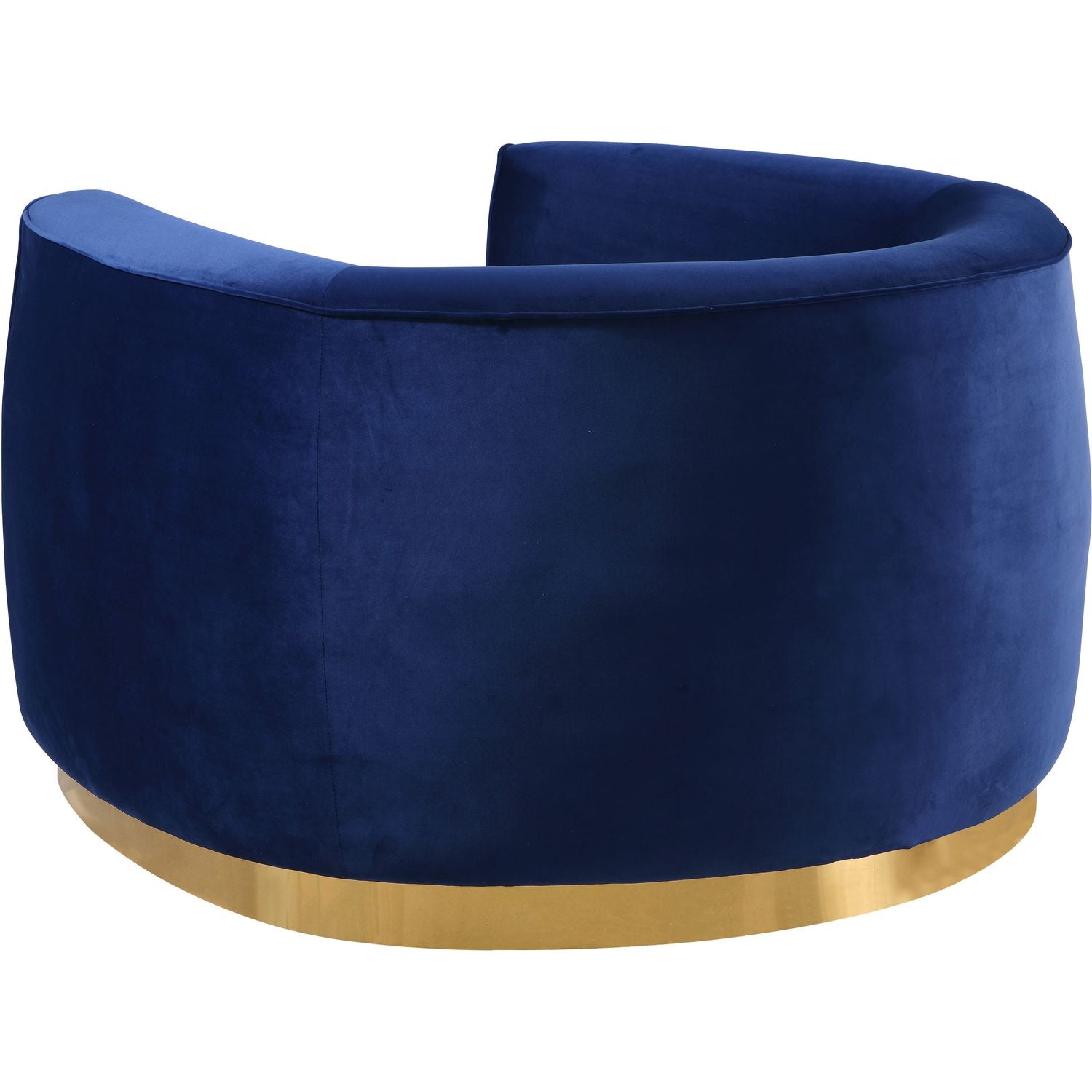 Julian Velvet Upholstered Chair — Navy / Gold