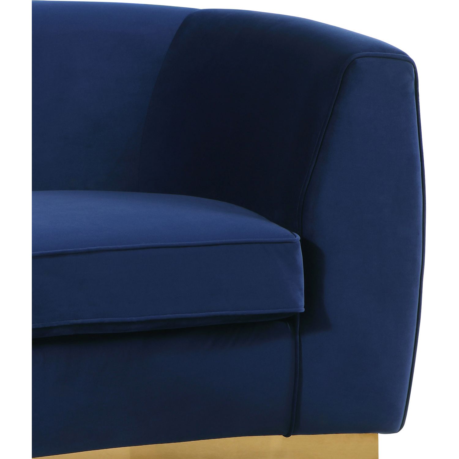 Julian Velvet Upholstered Chair — Navy / Gold