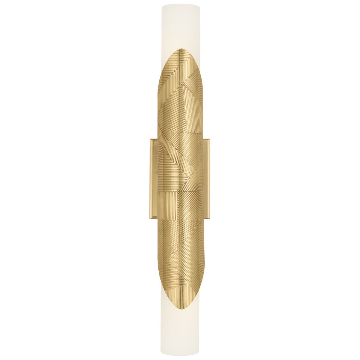 Michael Berman Brut Double Wall Sconce-Robert Abbey Fine Lighting-ABBEY-621-Wall LightingTall-Modern Brass-1-France and Son