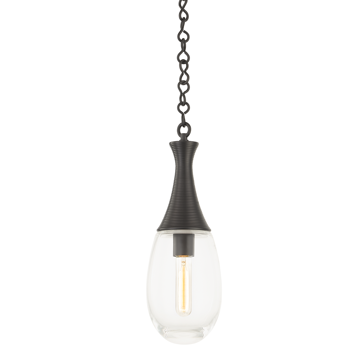 Southold 1 Light Pendant-Hudson Valley-HVL-3936-BBR-PendantsBlack Brass-2-France and Son