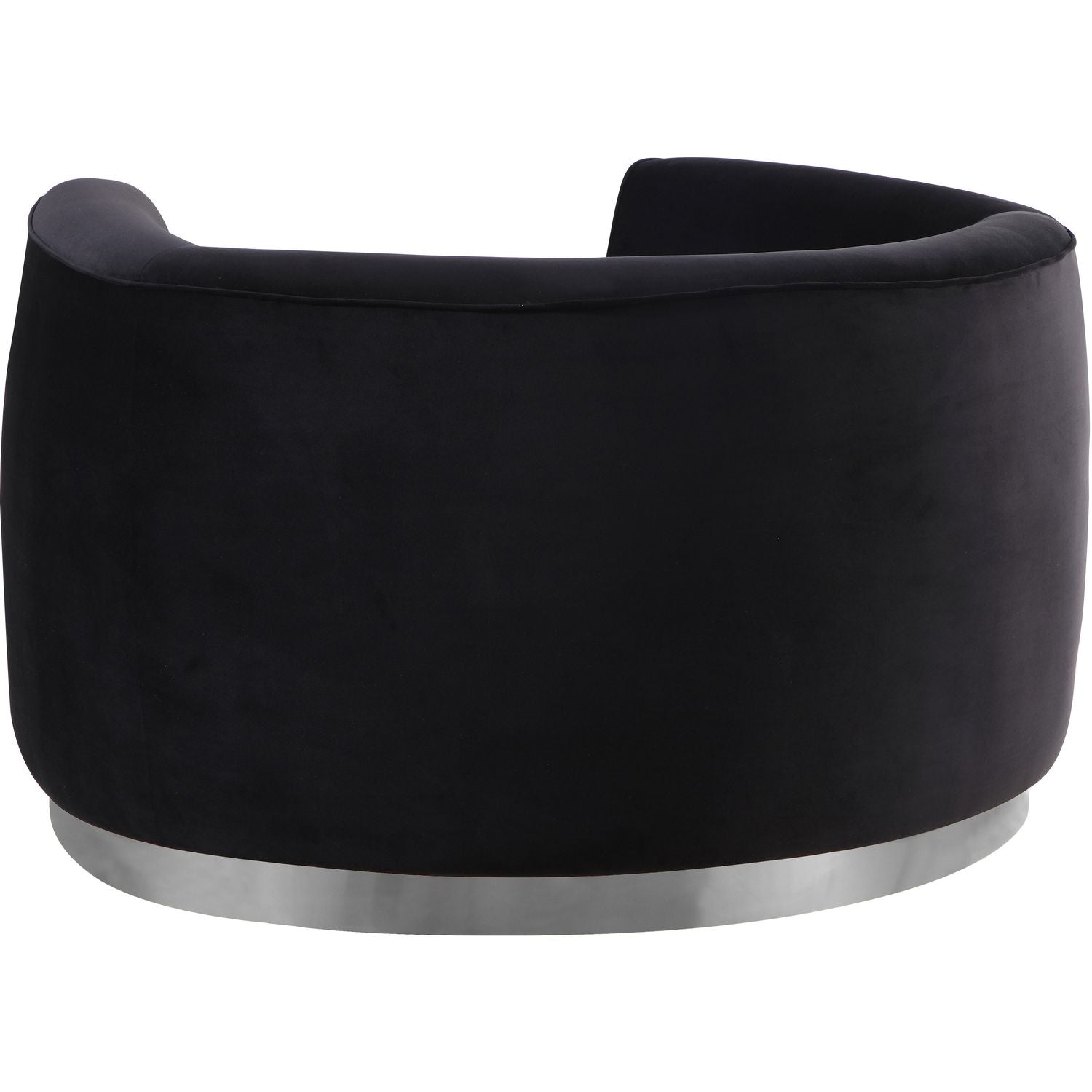 Julian Velvet Upholstered Chair — Black / Chrome