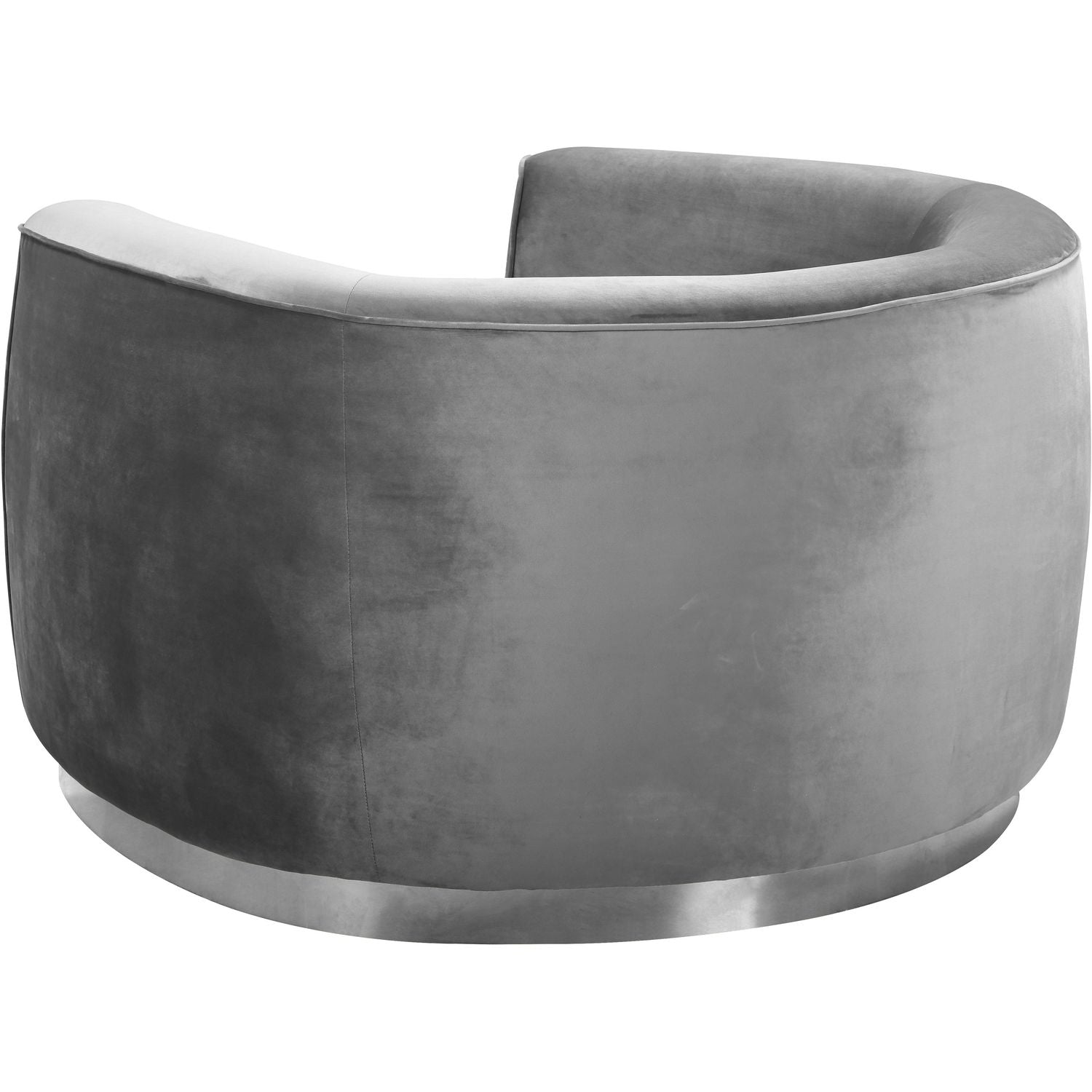 Julian Velvet Upholstered Chair — Grey / Chrome