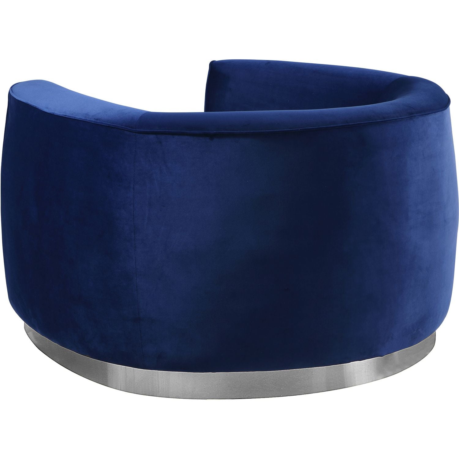Julian Velvet Upholstered Chair — Navy / Chrome