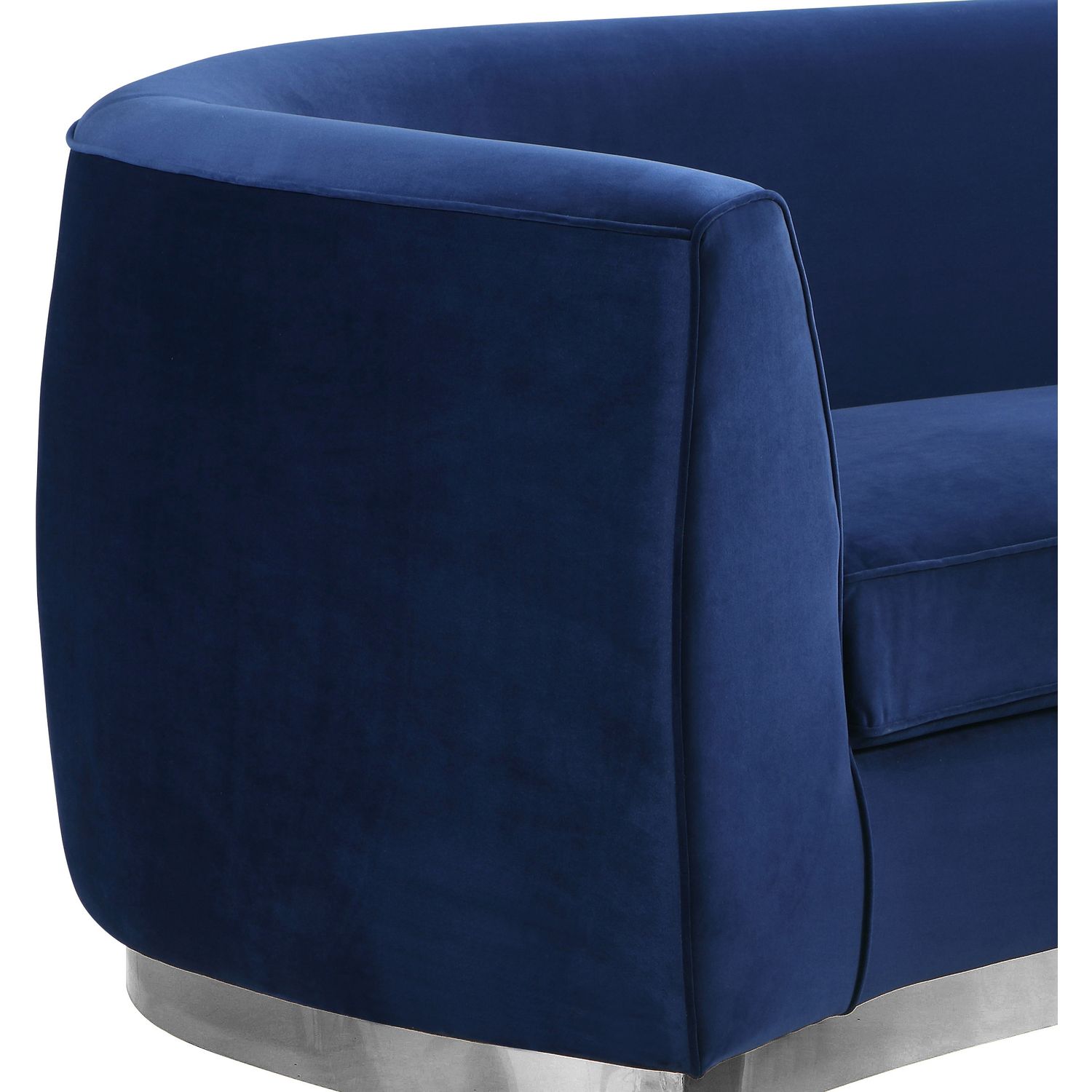Julian Velvet Upholstered Chair — Navy / Chrome