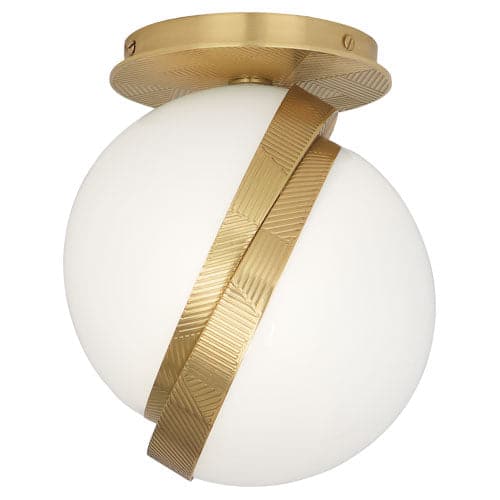 Michael Berman Brut Flushmount - B Type Bulb-Robert Abbey Fine Lighting-ABBEY-623-Flush MountsModern Brass Finish-1-France and Son