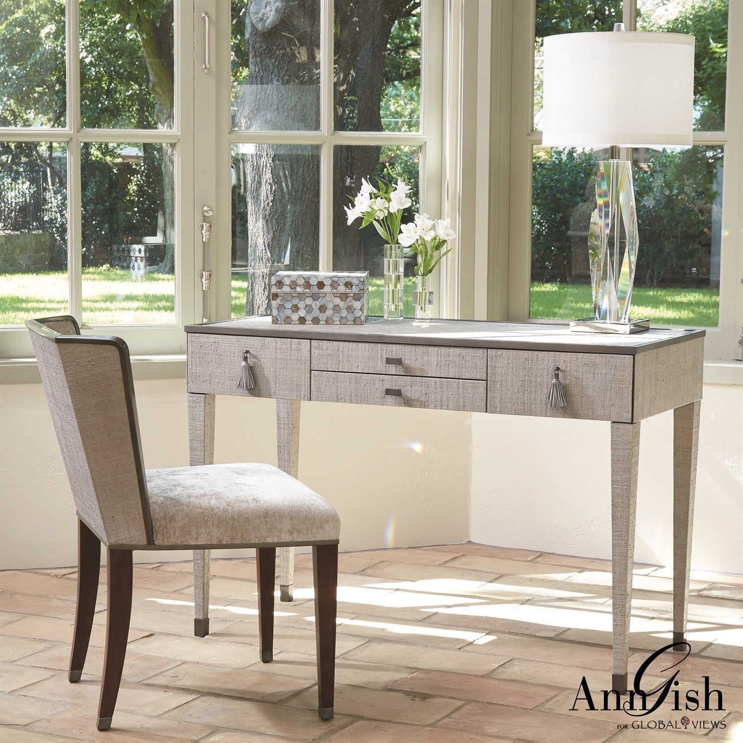 Argento Vanity Desk-Global Views-GVSA-AG2.20010-Console Tables-2-France and Son