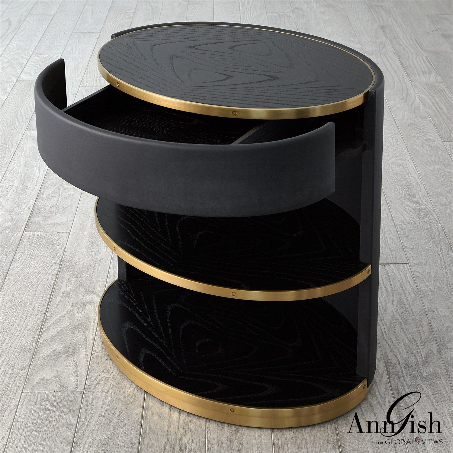 Ellipse Bedside Cabinet-Global Views-GVSA-AG2.20029-Side TablesIvory-6-France and Son