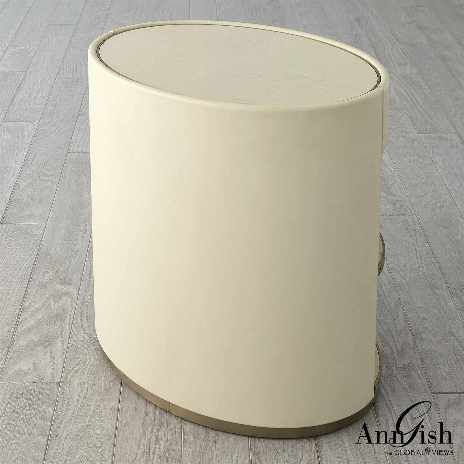 Ellipse Bedside Cabinet-Global Views-GVSA-AG2.20029-Side TablesIvory-4-France and Son