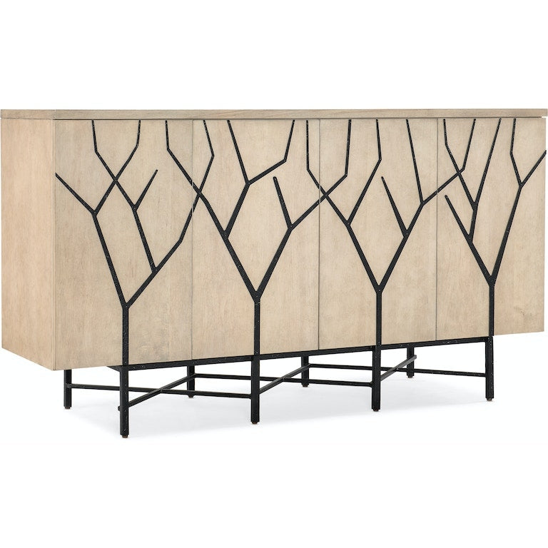 Melange Branched Four Door Entertainment Credenza-Hooker-HOOKER-628-55042-05-Sideboards & Credenzas-1-France and Son