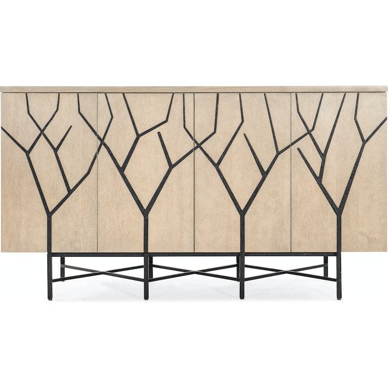 Melange Branched Four Door Entertainment Credenza-Hooker-HOOKER-628-55042-05-Sideboards & Credenzas-4-France and Son