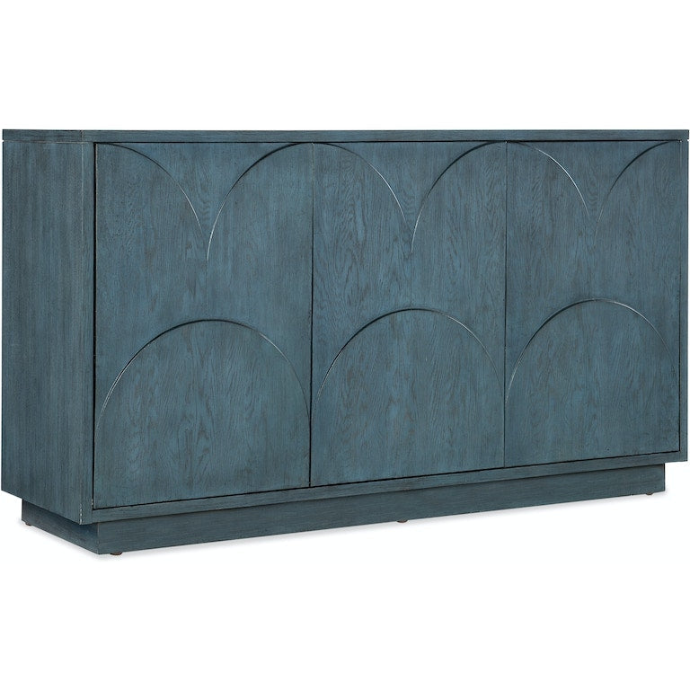 Melange Round Valley Three Door Entertainment Credenza-Hooker-HOOKER-628-55052-45-Sideboards & Credenzas-1-France and Son