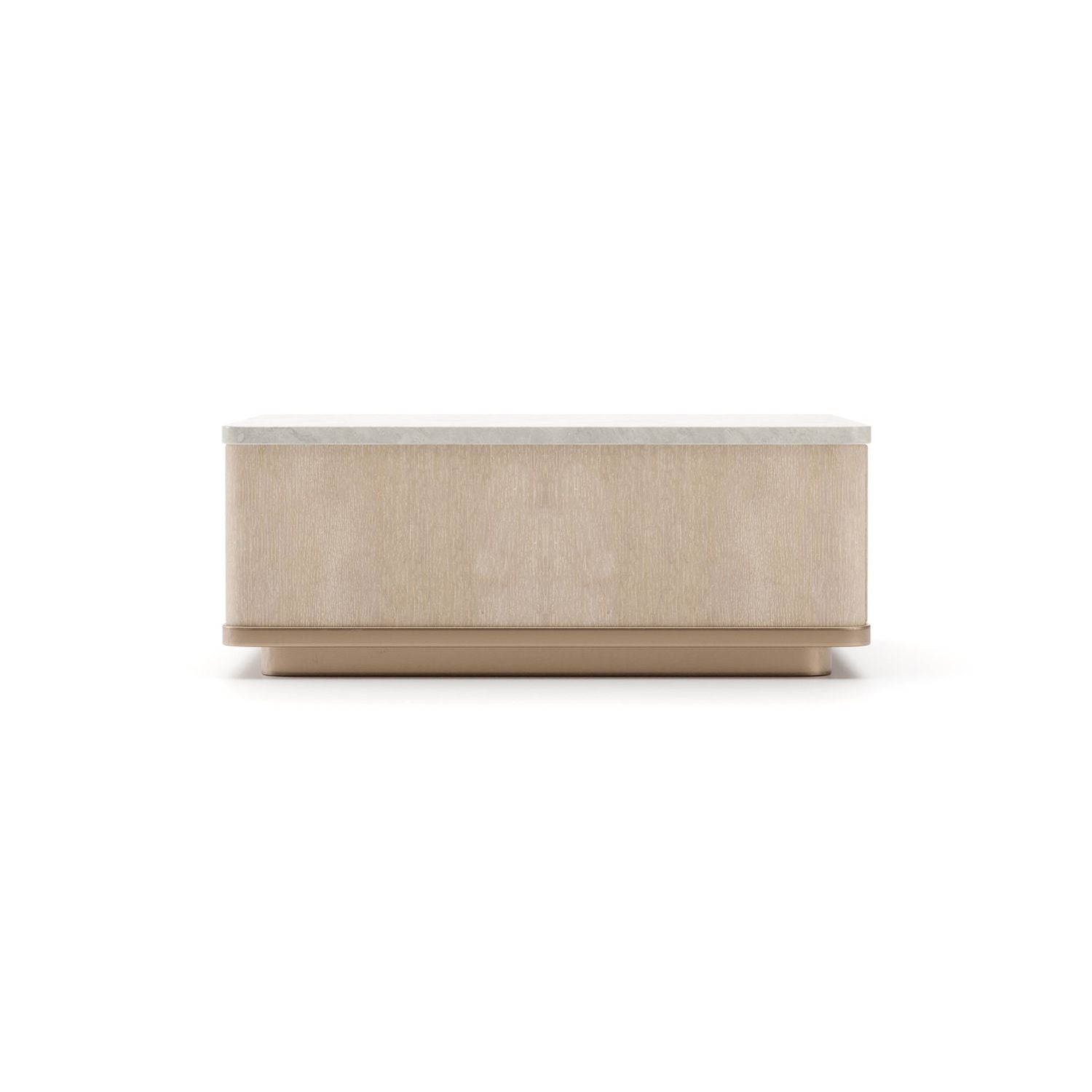 Additional view of Rhythm Square Cocktail Table in light beige and warm taupe.