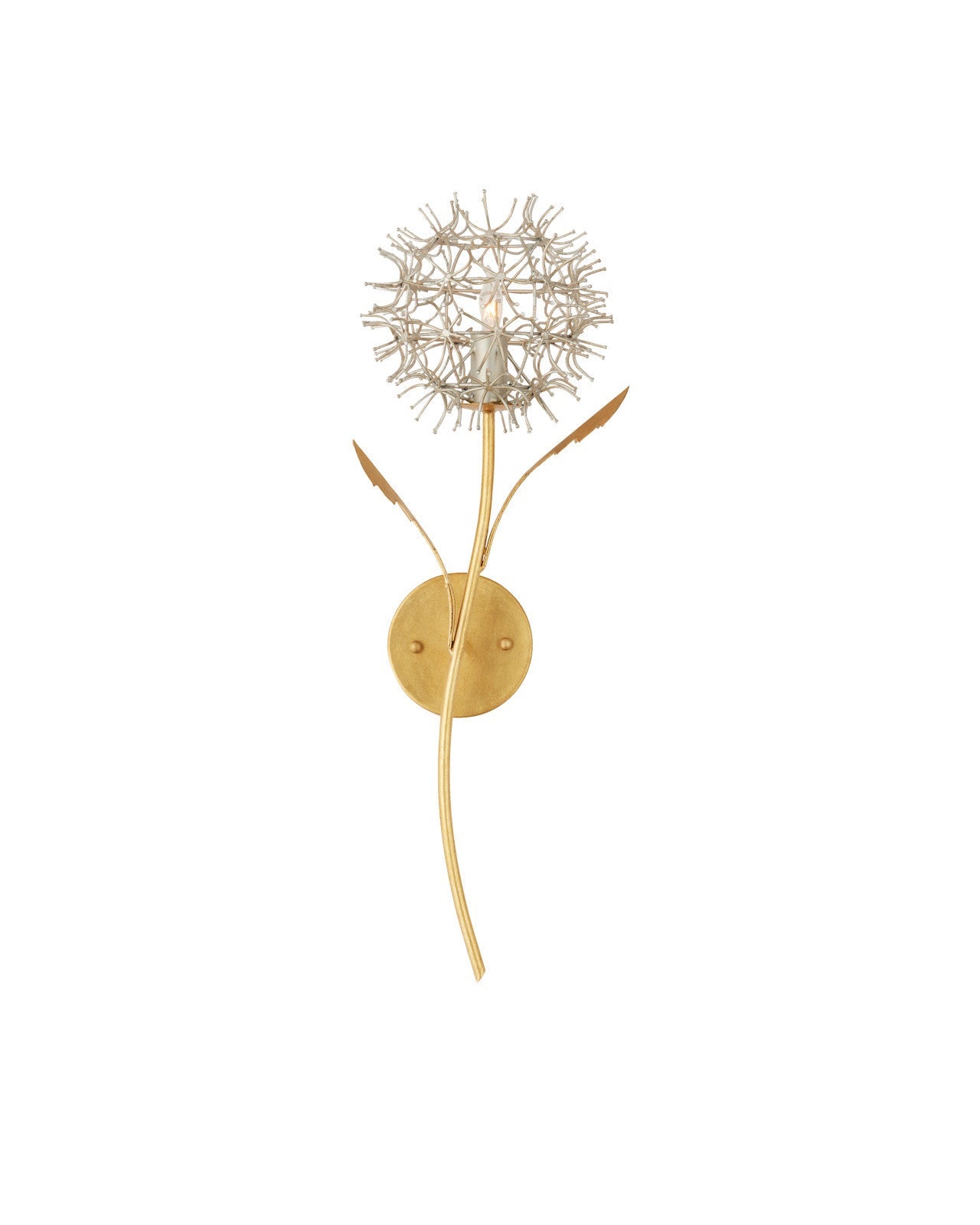 Dandelion Silver & Gold Wall Sconce