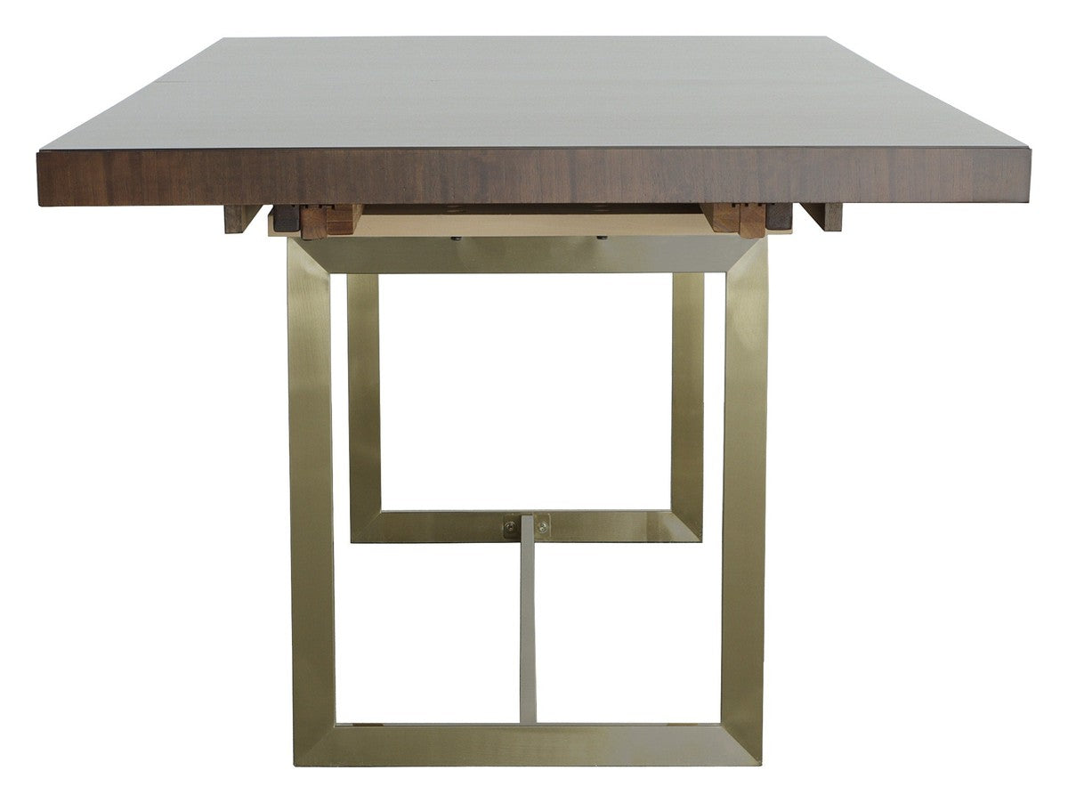 Libby Langdon Clement Dining Table - Smoked Stone - Stainless Steel, Oak Solids and Eucalyptus Veneers