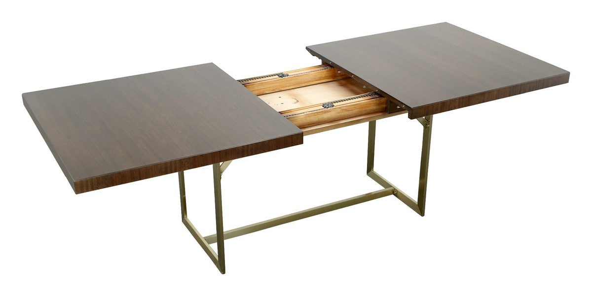 Libby Langdon Clement Dining Table - Smoked Stone - Stainless Steel, Oak Solids and Eucalyptus Veneers