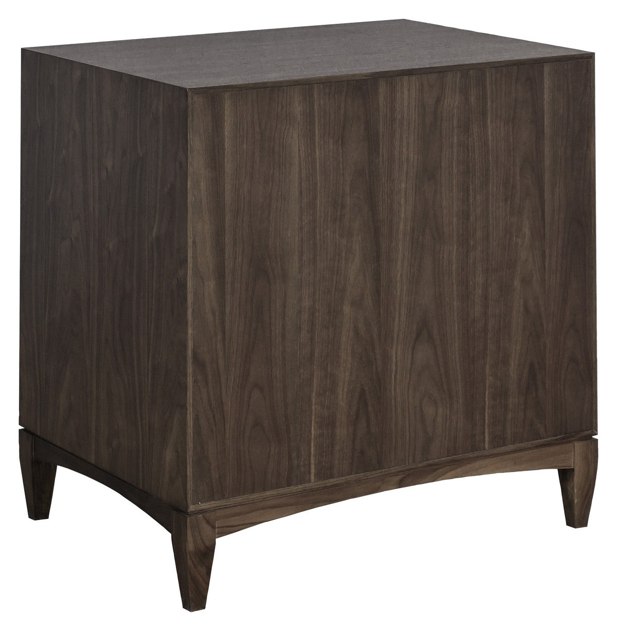 Libby Langdon Farley Nightstand - Smoked Stone - Walnut Solids and Veneers