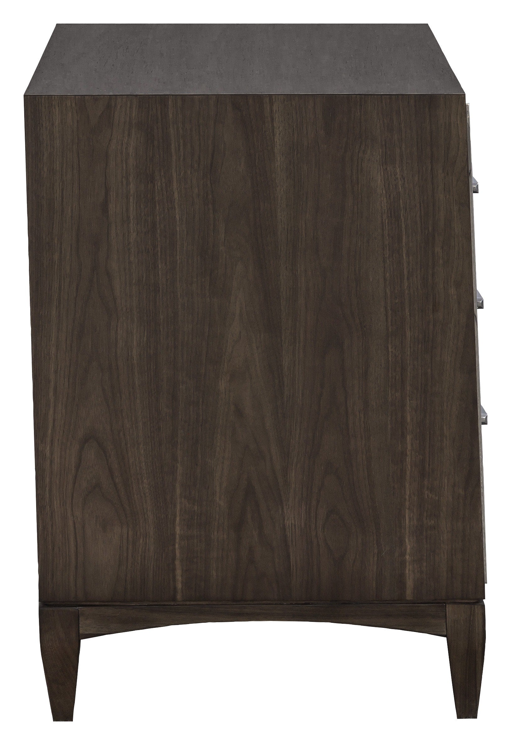 Libby Langdon Farley Nightstand - Smoked Stone - Walnut Solids and Veneers