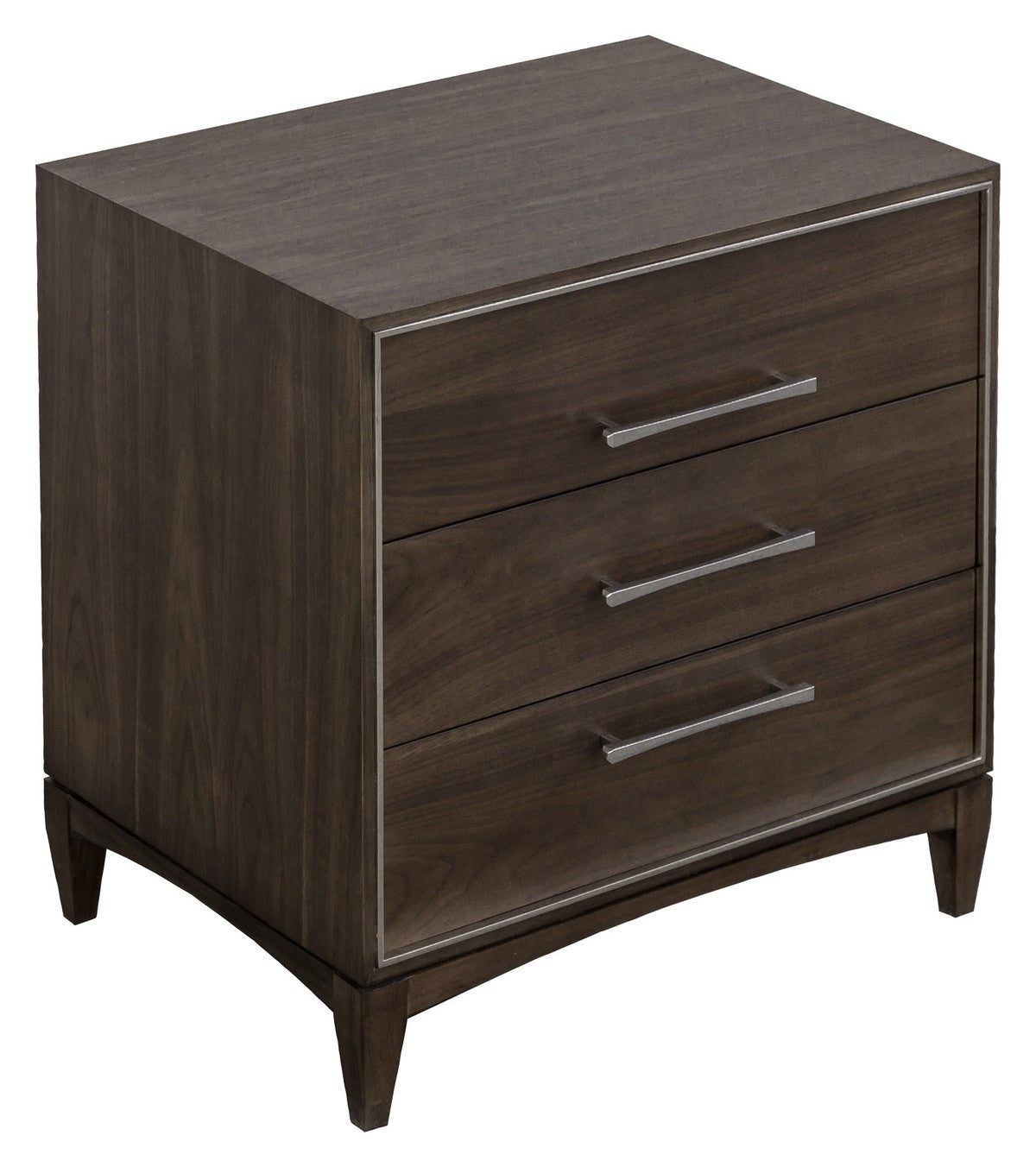 Libby Langdon Farley Nightstand - Smoked Stone - Walnut Solids and Veneers