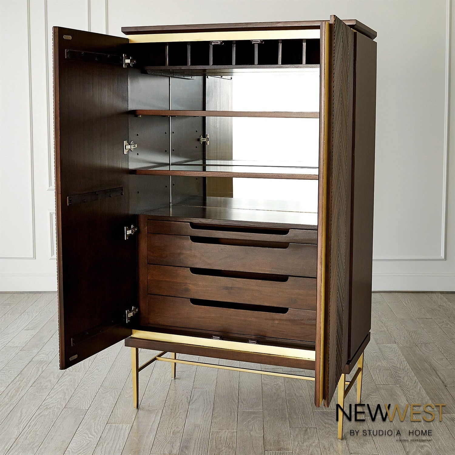 Latilla Tall Bar Cabinet-Global Views-GVSA-NW7.90019-Bookcases & Cabinets-5-France and Son