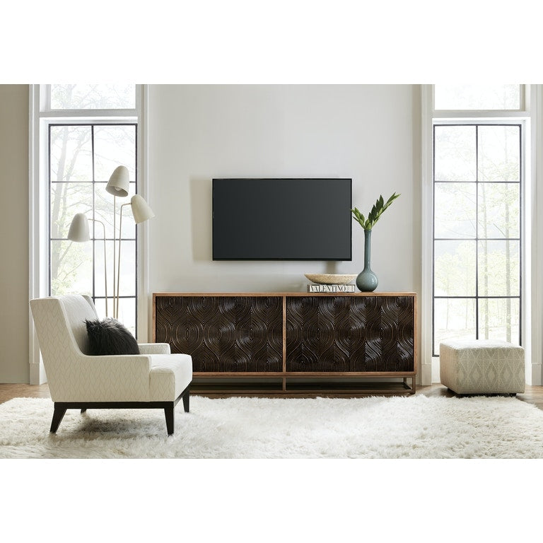 Entertainment Swirl Door Entertainment Console-Hooker-HOOKER-6344-55486-89-Media Storage / TV Stands-2-France and Son