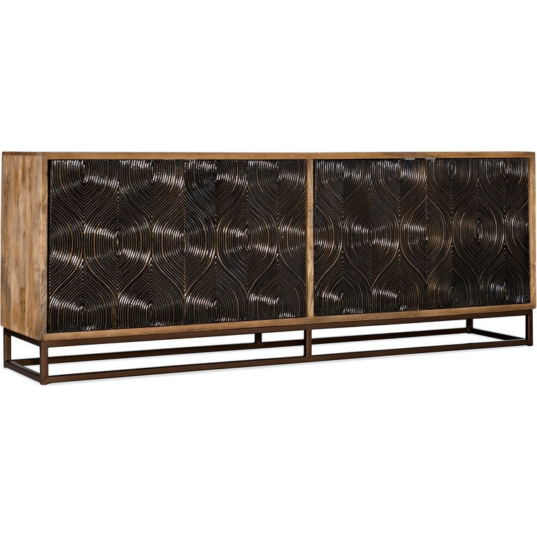 Entertainment Swirl Door Entertainment Console-Hooker-HOOKER-6344-55486-89-Sideboards & Credenzas-1-France and Son