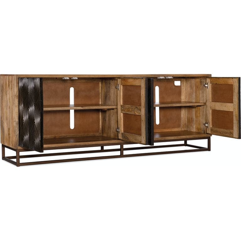 Entertainment Swirl Door Entertainment Console-Hooker-HOOKER-6344-55486-89-Media Storage / TV Stands-3-France and Son