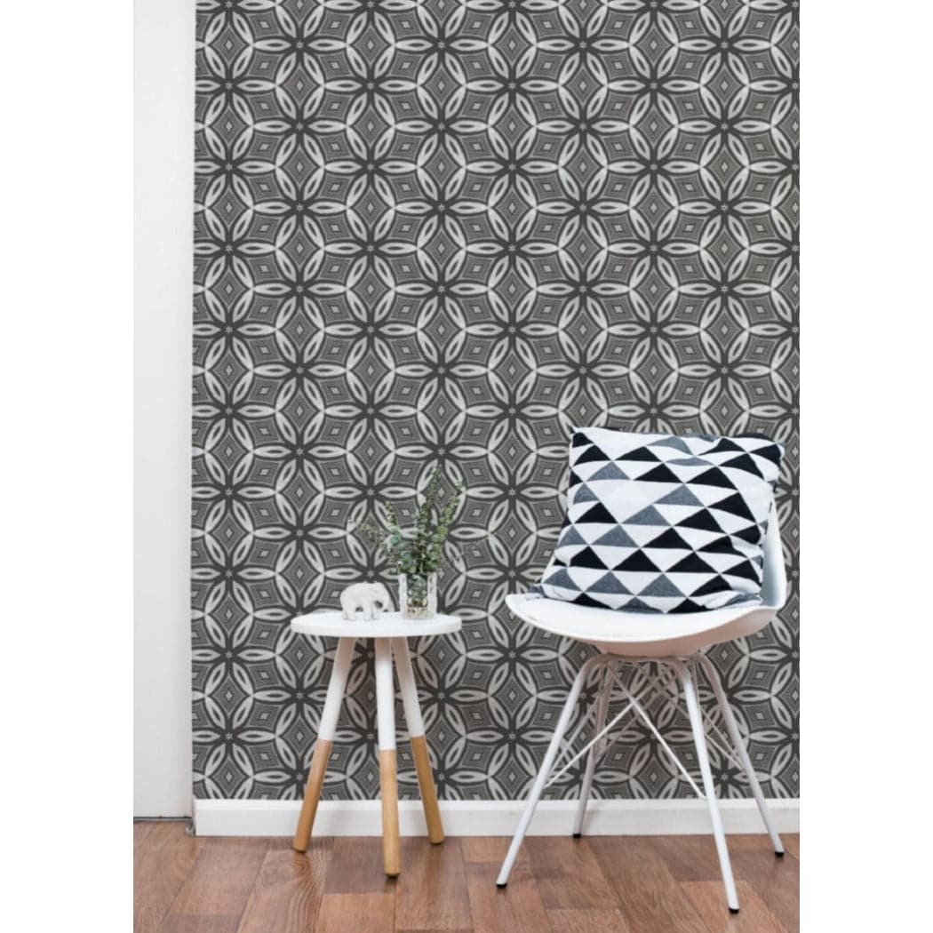 Diamond Mill Wallpaper-Mitchell Black-MITCHB-WCAB451-PM-10-Wall DecorPatterns Diamond Mill-Premium Matte Paper-2-France and Son