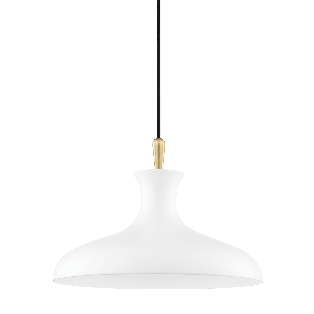 Cassidy 1 Light Small Pendant-Mitzi-HVL-H421701S-AGB/WH-PendantsAged Brass/ Soft Off White-1-France and Son