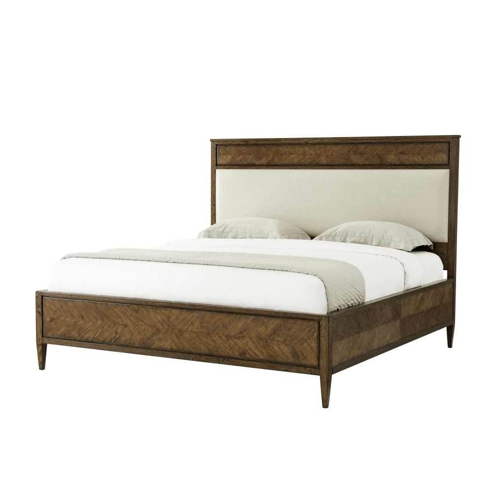 Nova Queen Bed II-Theodore Alexander-THEO-TAS82024.1BUT-BedsDark Brown-2-France and Son