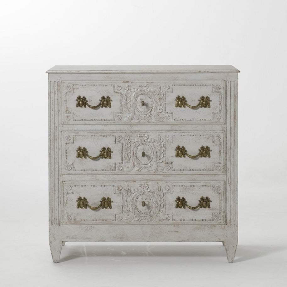Carved and Painted Bedside Chest-Modern History-MODERN-MH1017F01-Nightstands-1-France and Son