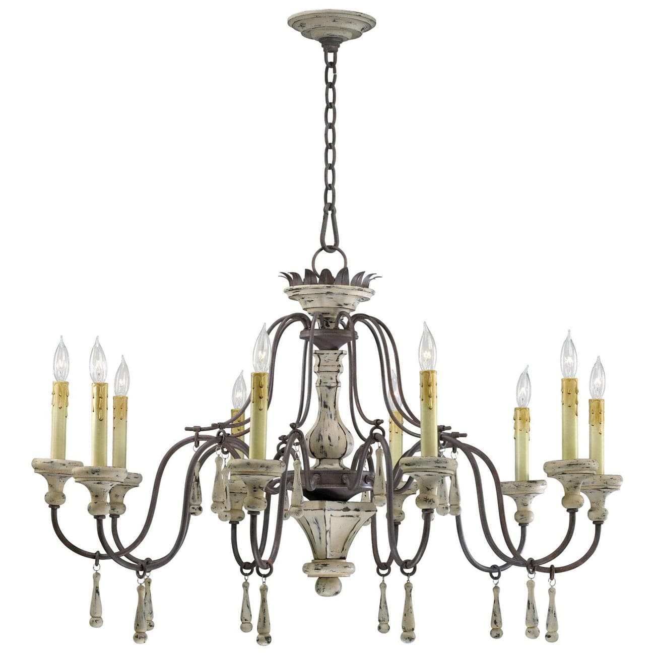 Provence 10 Light Chandelier-Cyan Design-CYAN-6513-10-43-Chandeliers-1-France and Son