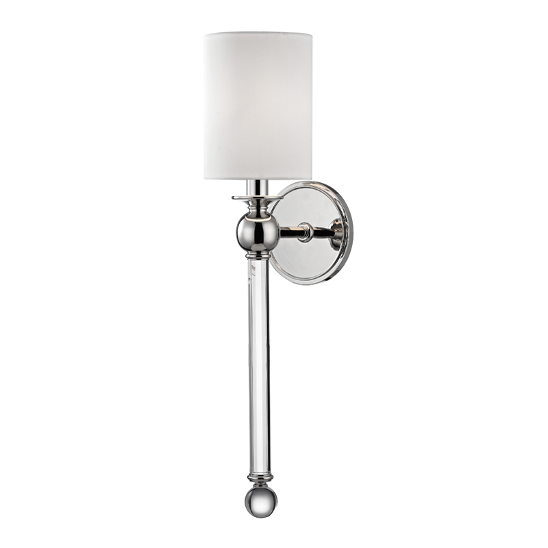 Gordon 1 Light Wall Sconce-Hudson Valley-HVL-6031-PN-Wall LightingPolished Nickel-2-France and Son