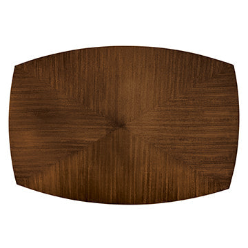 Additional view of Eloise Cocktail Table in dark walnut brown and ivory cream.