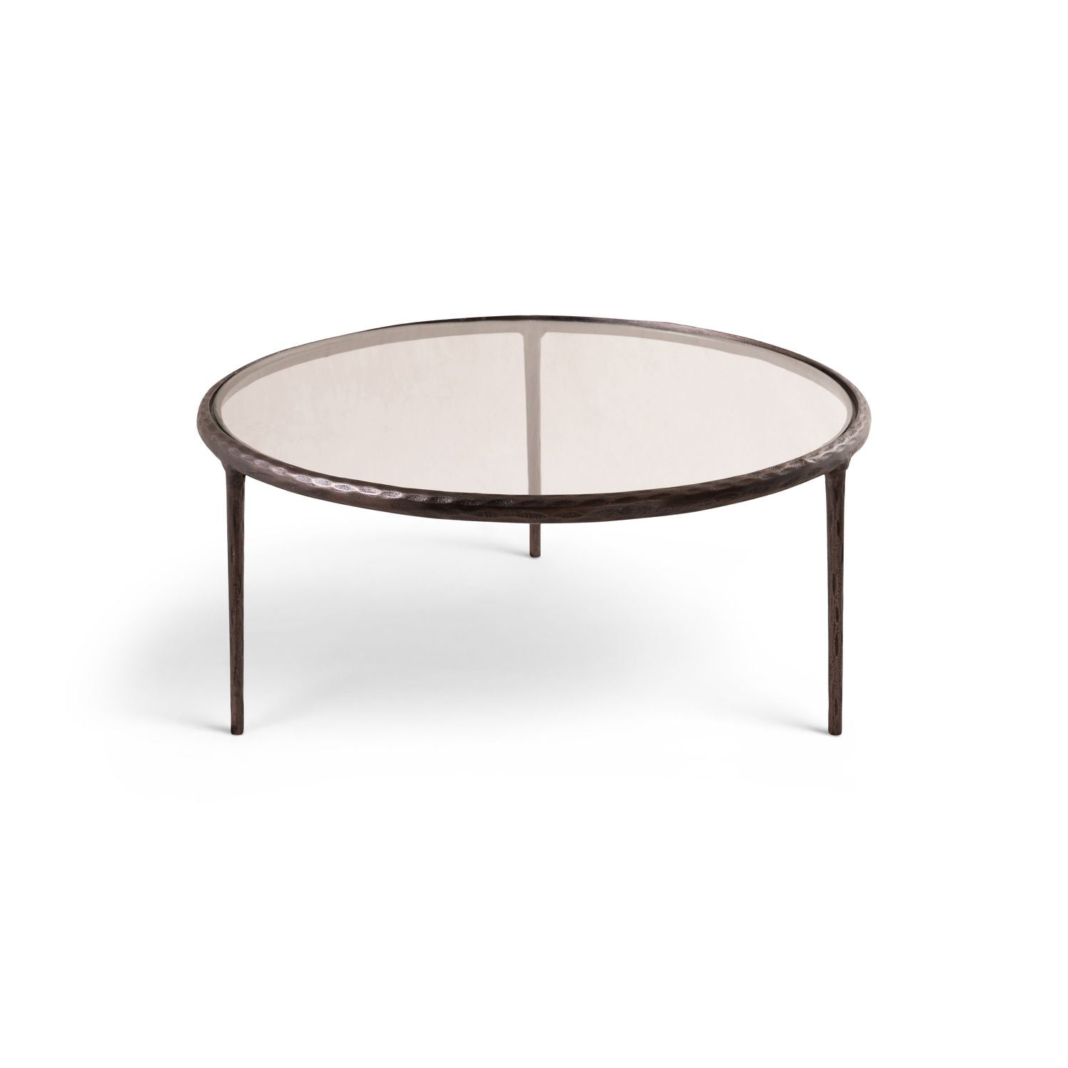 Evren Glass Top And Aluminum Base Coffee Table