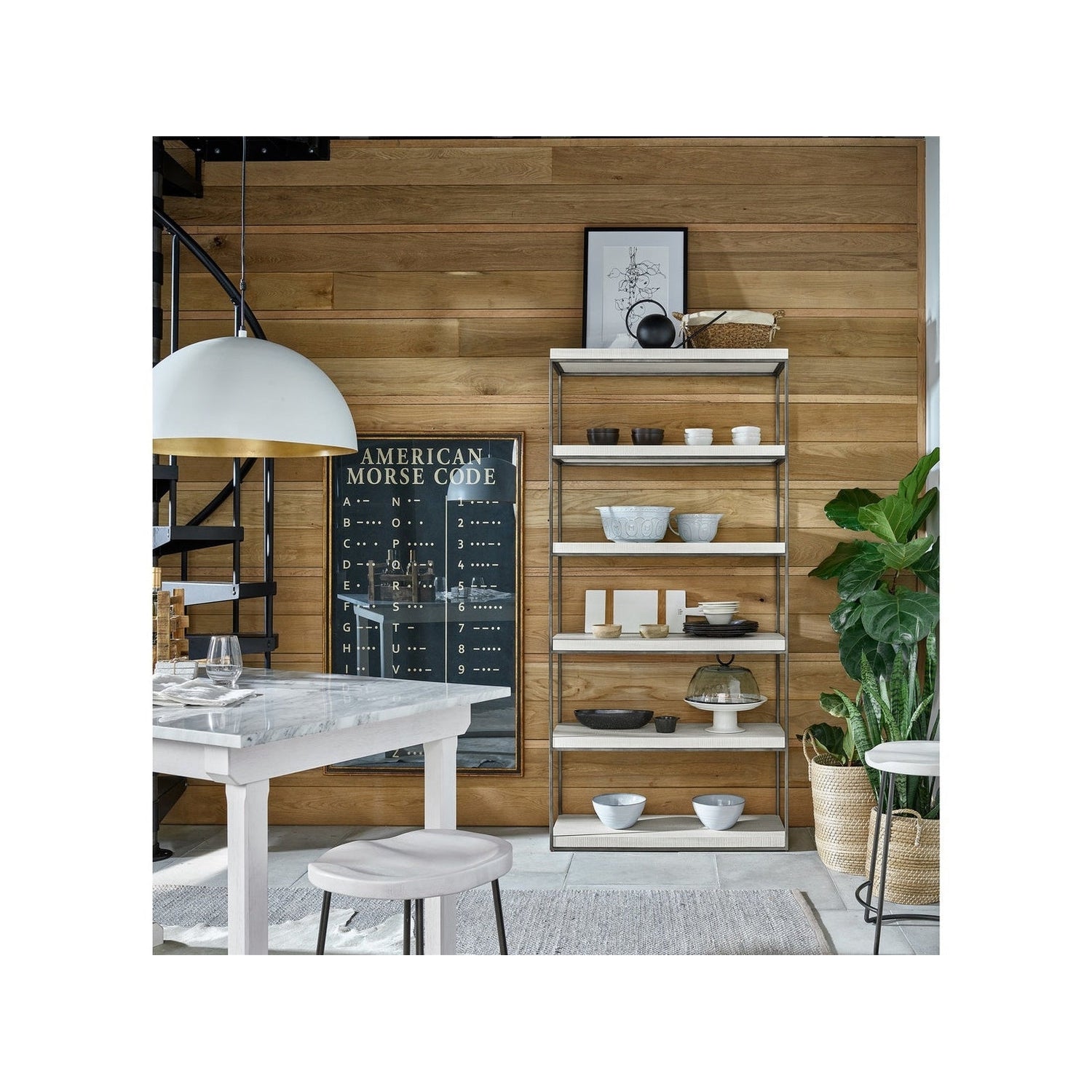 Braxton Etagere-Universal Furniture-UNIV-U011A850-Bookcases & CabinetsWhite-4-France and Son