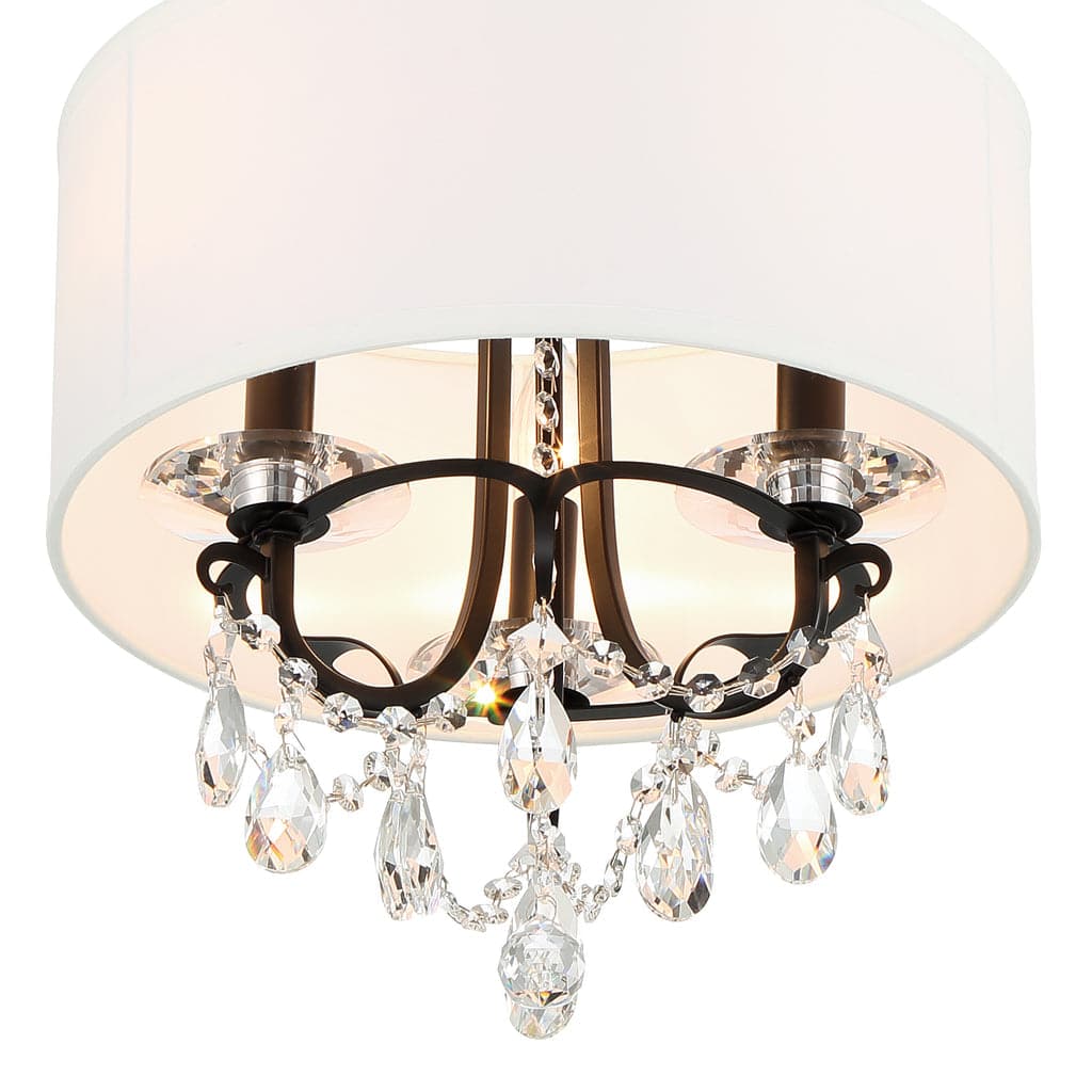 Othello 3 Light Crystal Chandelier-Crystorama Lighting Company-CRYSTO-6623-MK-CL-MWP-ChandeliersMatte Black-4-France and Son